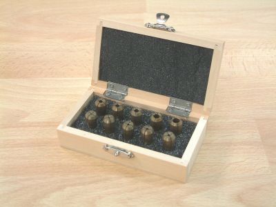 164460 Unimat Classic 10pc Brass Collect Set in Wooden Case - High Precision