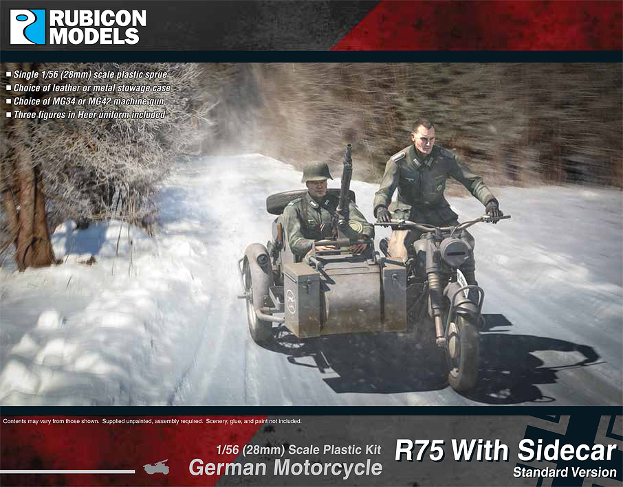 280051 Rubicon Models ETO German Motorcycle R75 with Side car