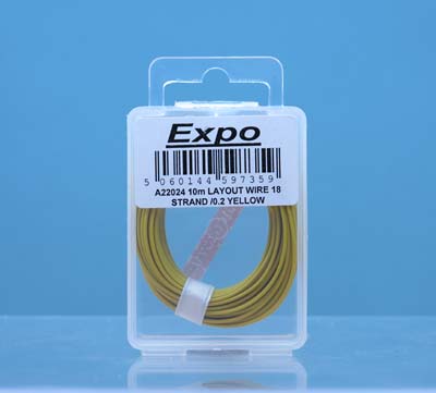 A22024 10 METRE ROLL OF YELLOW 18/0.1mm CABLE