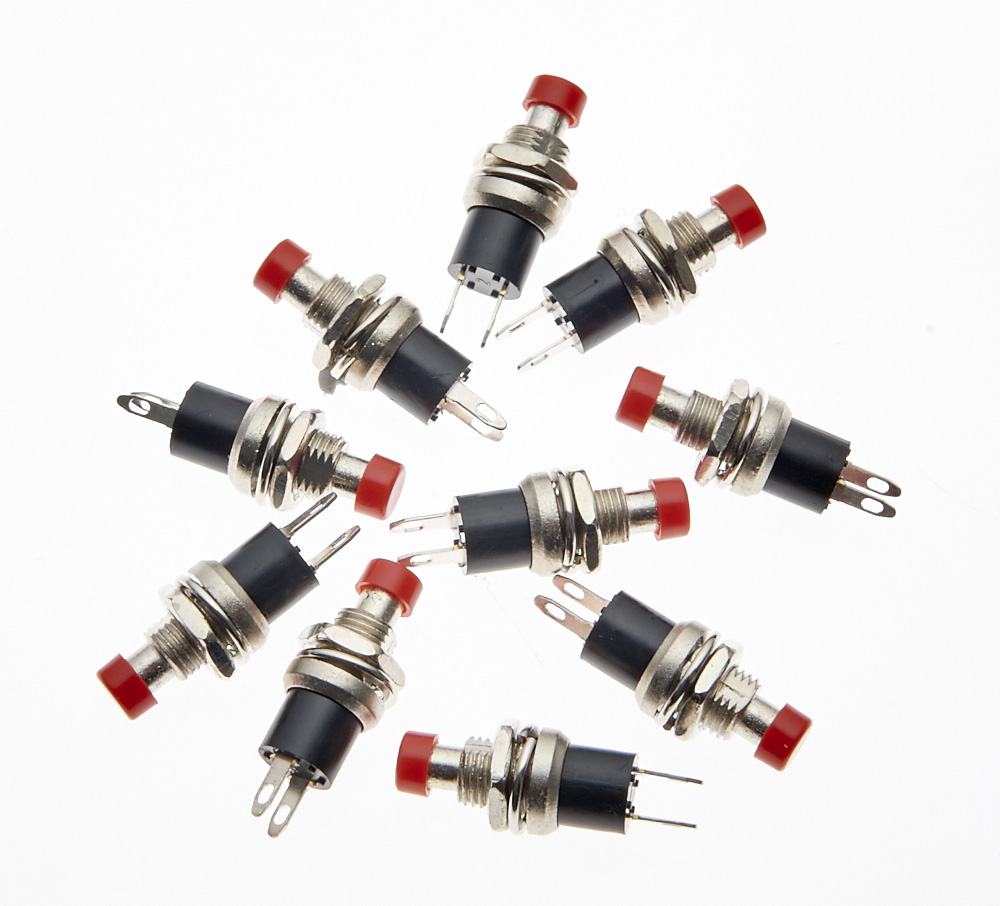 A28021 Pack of 10 Push to Make (red)