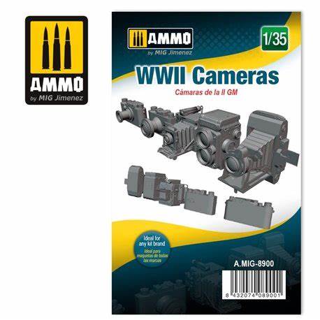 MIG8900 3D PRINTED WWII Cameras  1/35