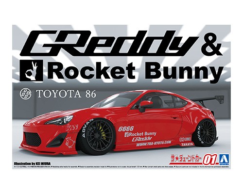 06186 Aoshima 1/24 ZN6 TOYOTA 86 '12 GREDDY & ROCKET BUNNY ENKEI VERSION