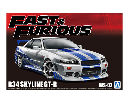 06795 Aoshima 1/24 Fast & Furious R34 SKYLINE GT-R