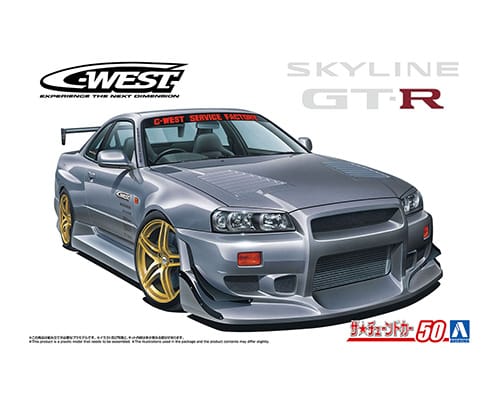 06990 Aoshima 1/24 NISSAN C-WEST BNR34 SKYLINE GT-R '02