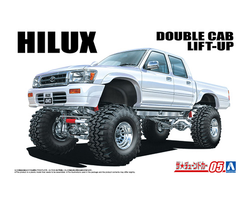 20088 Aoshima 1/24 TOYOTA HILUX LN107 PICK UP DOUBLE CAB LIFT UP '94