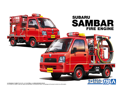 20210 Aoshima 1/24 SUBARU TT2 SAMBAR THE FIRE ENGINE '11