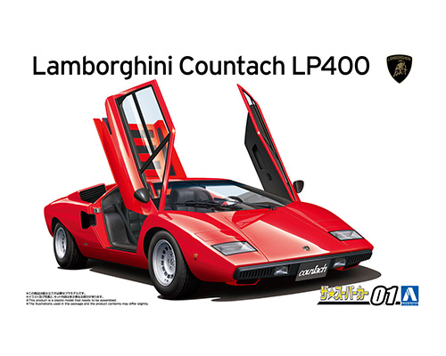 20241 Aoshima 1/24 LAMBORGHINI Countach LP400 '74
