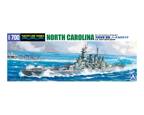 20394 Aoshima 1/700 US NAVY BATTLESHIP NORTH CAROLINA