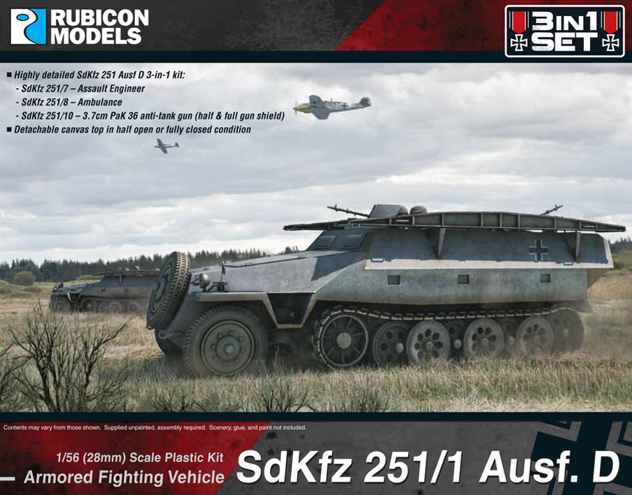 280019 Rubicon Models SdKfz 251D 3-in-1 Set 1