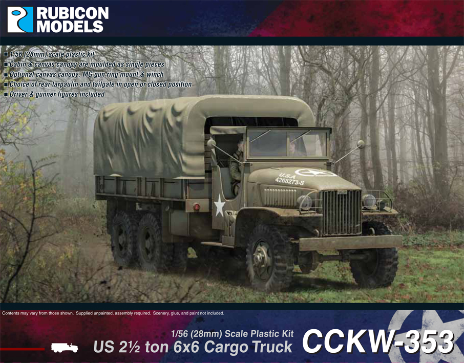 280037 Rubicon Models CCKW-353 2½ ton 6x6 Truck (GMC)