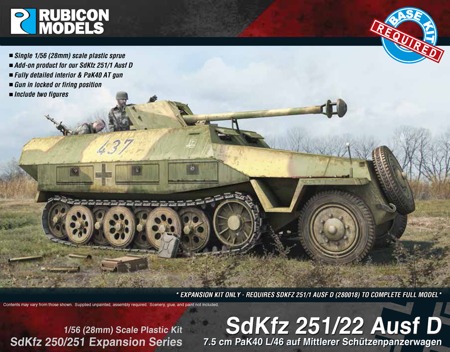 280041 Rubicon Models SdKfz 250/251 Expansion - 251/22 Ausf D PaKwa