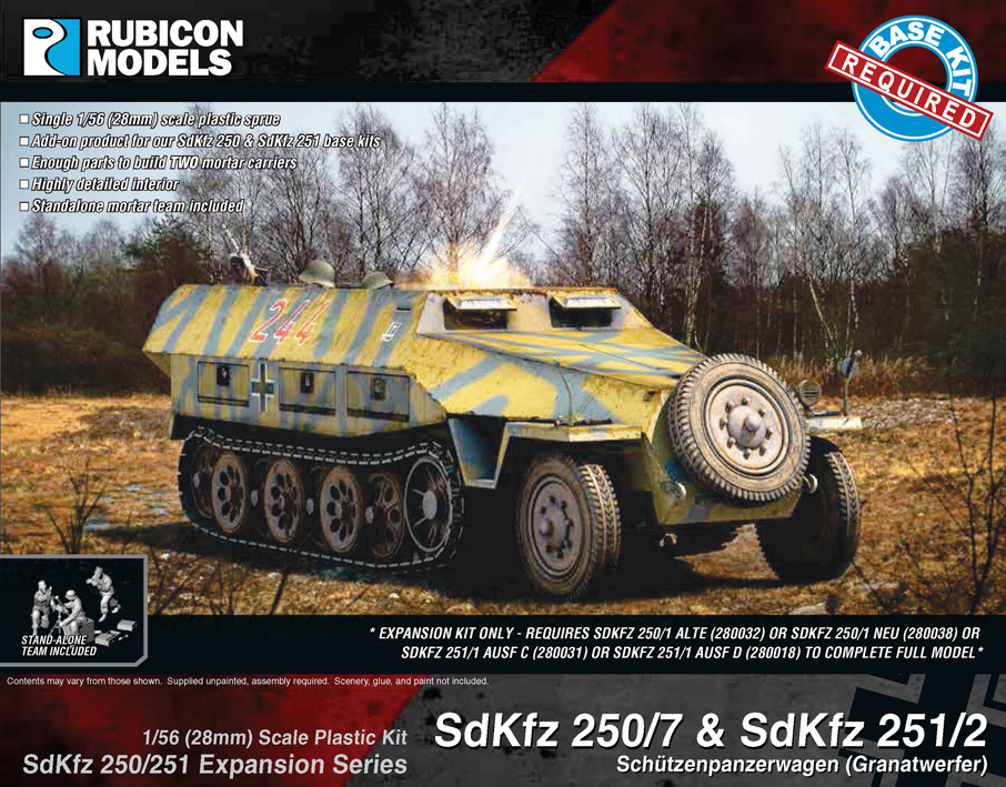 280043 Rubicon Models SdKfz 250/251 Expansion - 250/7 & 251/2 Morta
