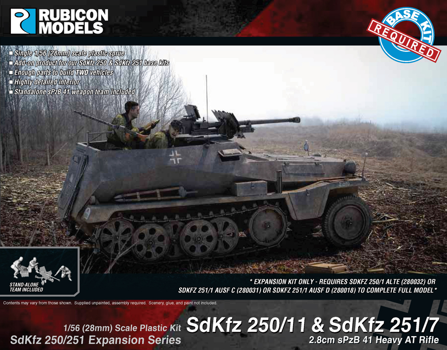 280045 Rubicon Models SdKfz 250/251 Expansion - 250/11 & 251/7 sPzB
