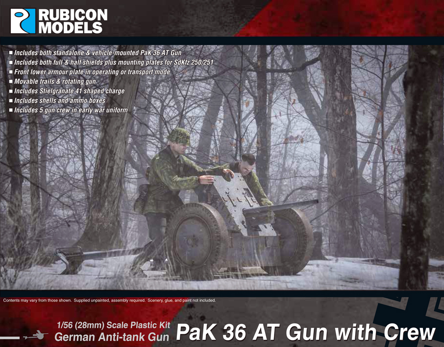 280057 Rubicon Models PaK 36 AT Gun with Crew