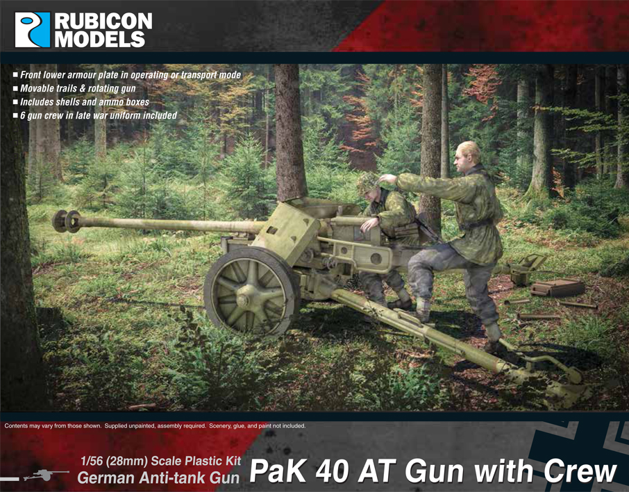 280059 Rubicon Models PaK 40 AT Gun with Crew