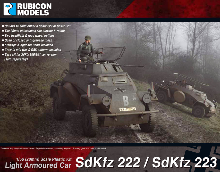 280062 Rubicon Models SdKfz 222/223 Light Armoured Car