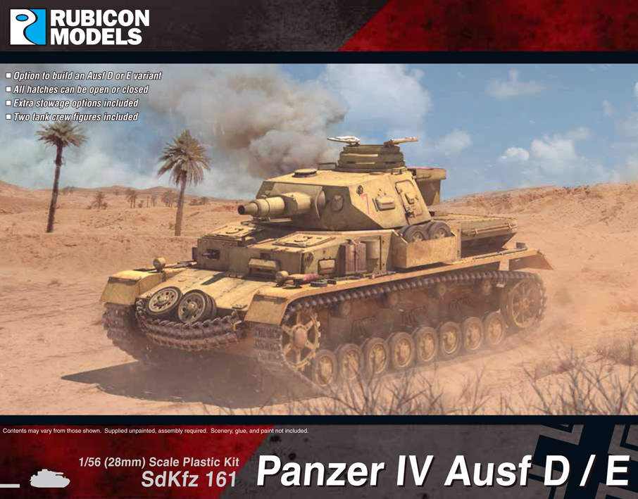 280076 Rubicon Models Panzer IV Ausf D/E