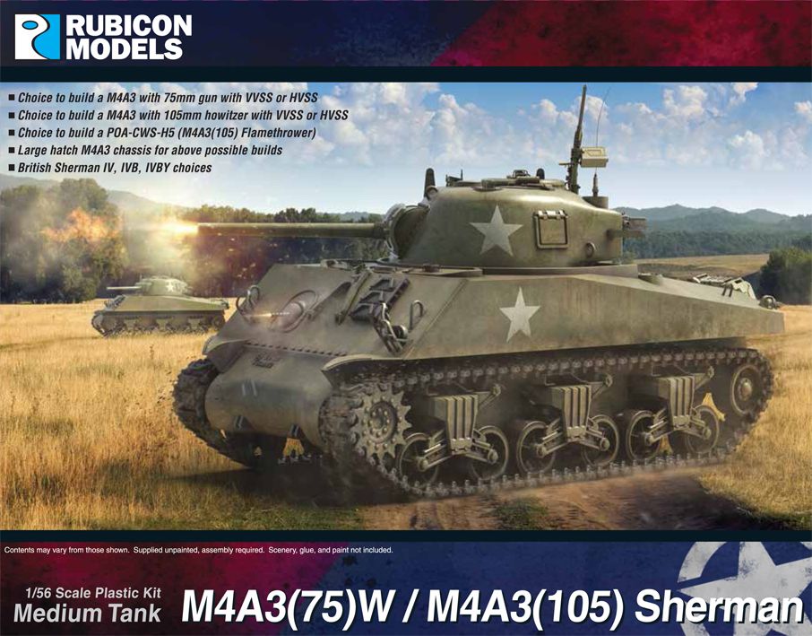 280111 Rubicon Models M4A3(75)W / M4A3(105) SHERMAN