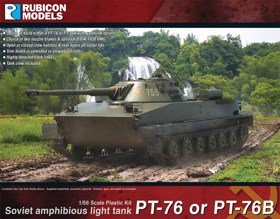 280129 Rubicon Models PT-76/PT-76B SOVIET AMPHIBIOUS LIGHT TANK