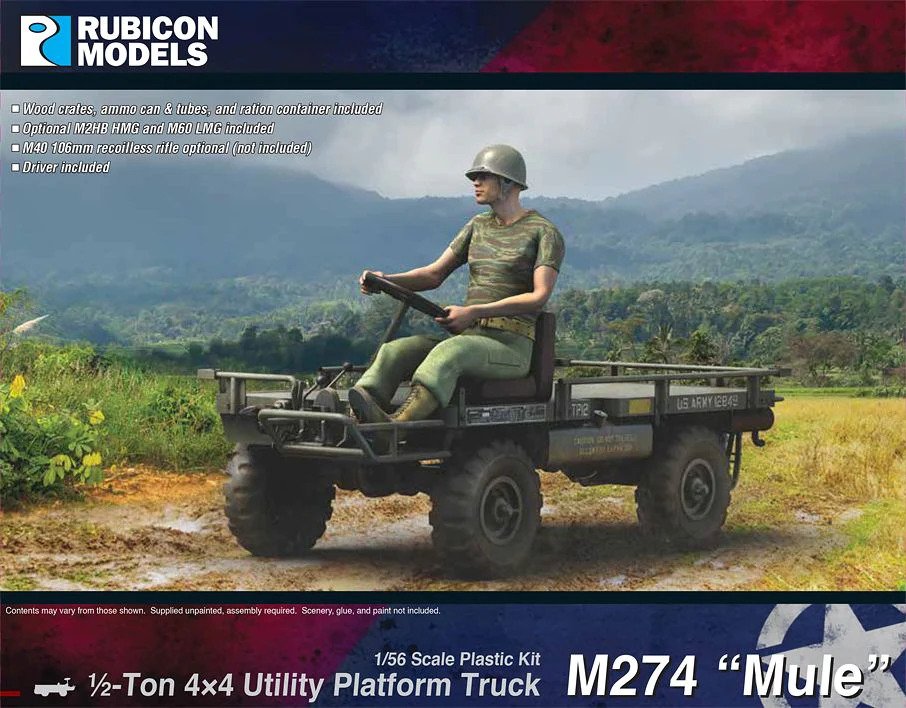 280131 Rubicon Models M274 MULE 4X4 UTILITY PLATFORM TRUCK