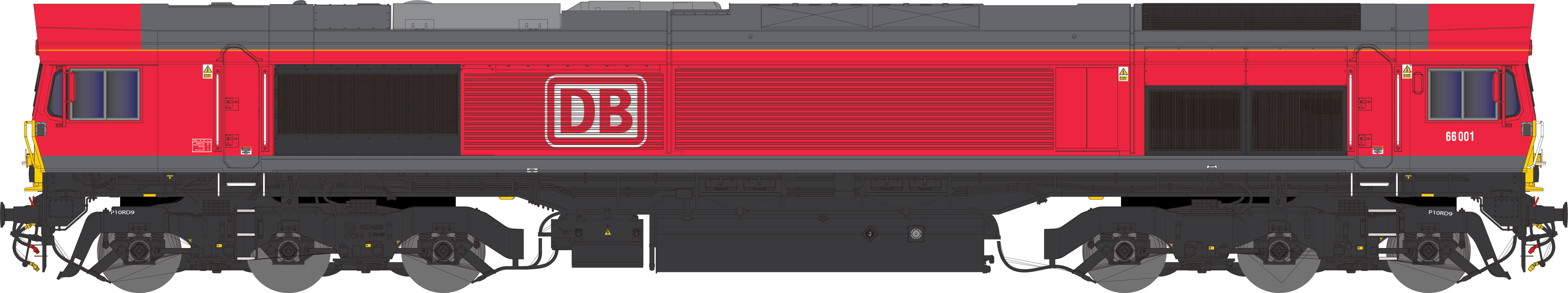 2D-066-001 Class 66 66001 DB Red