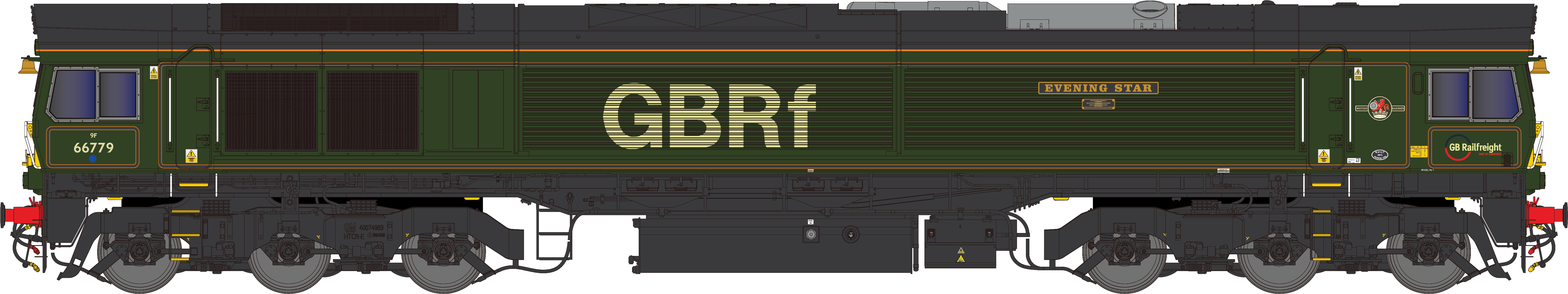 2D-066-007 Class 66 66779 Evening Star GBRf Green