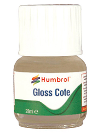 42010 Humbrol Glosscote 28ml, Non yellowing varnish.