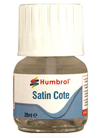 42014 Humbrol Satincote 28ml, Non yellowing varnish.