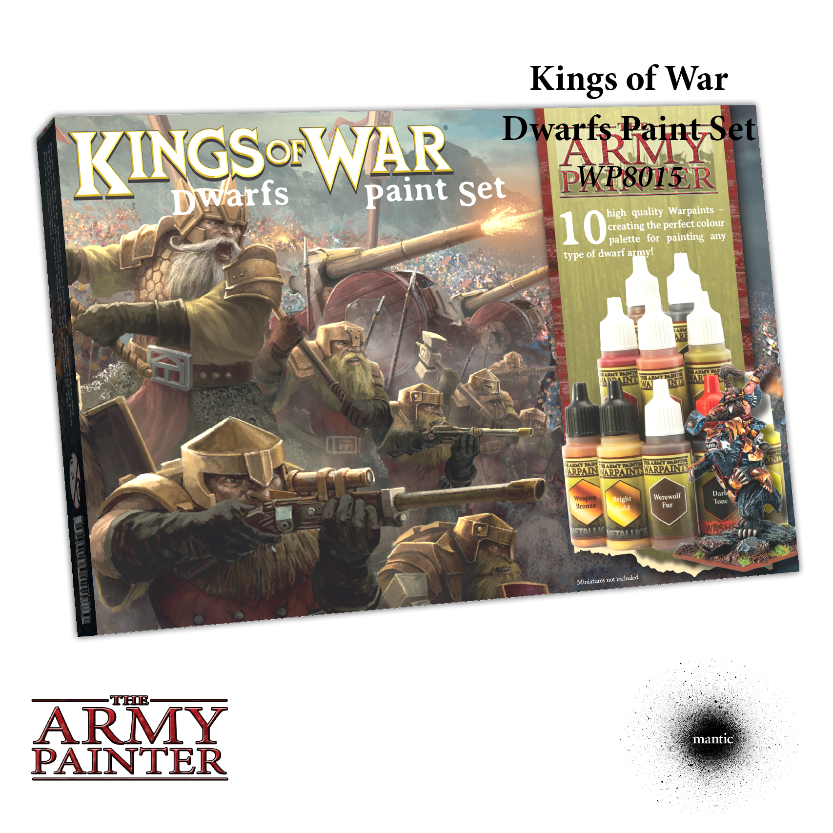 44181 WP8015P KINGS OF WAR DWARFS PAINT SET