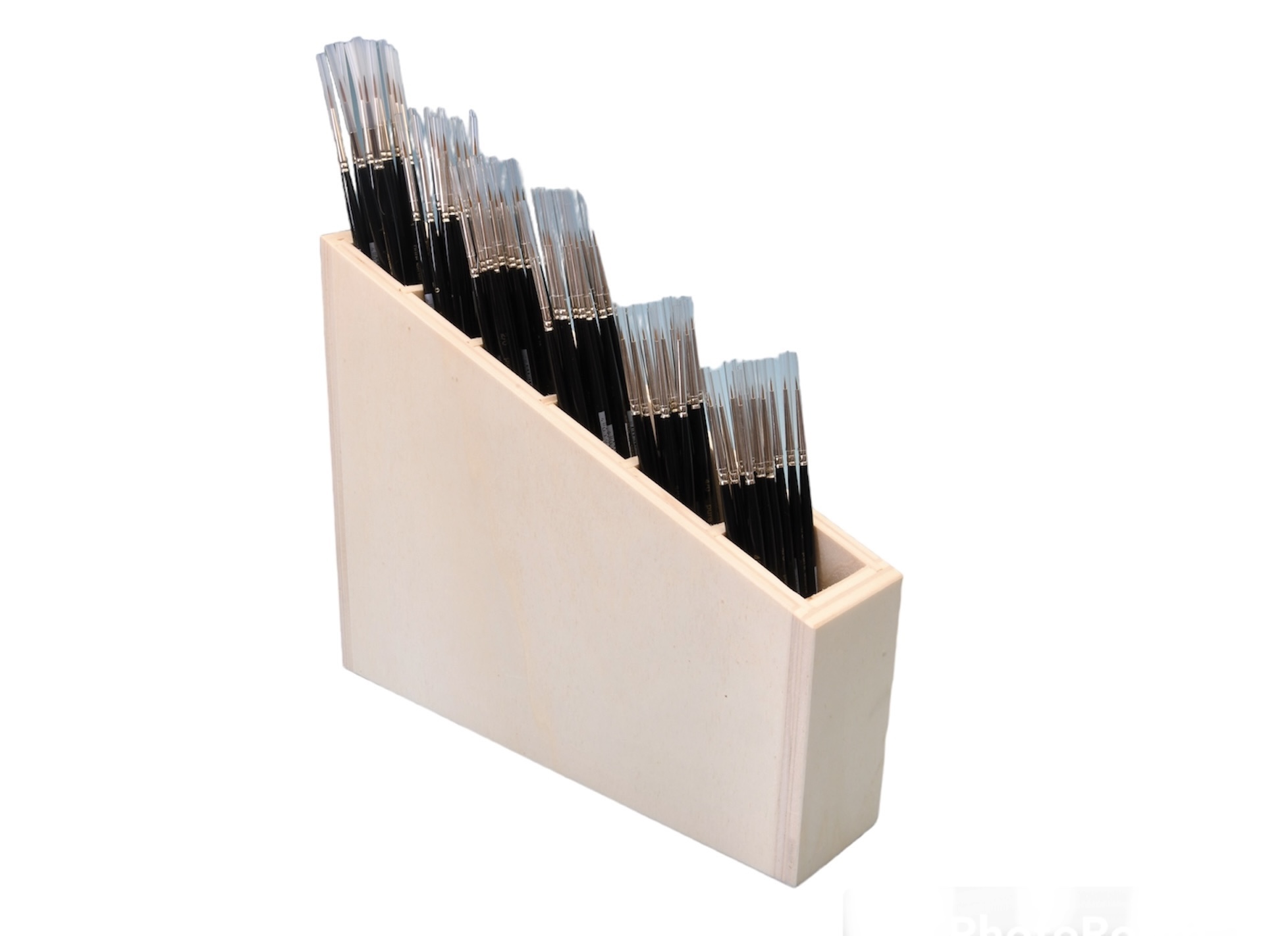 45509 Sable Paint Brushes - Wooden Display with 144 Sable Brushes