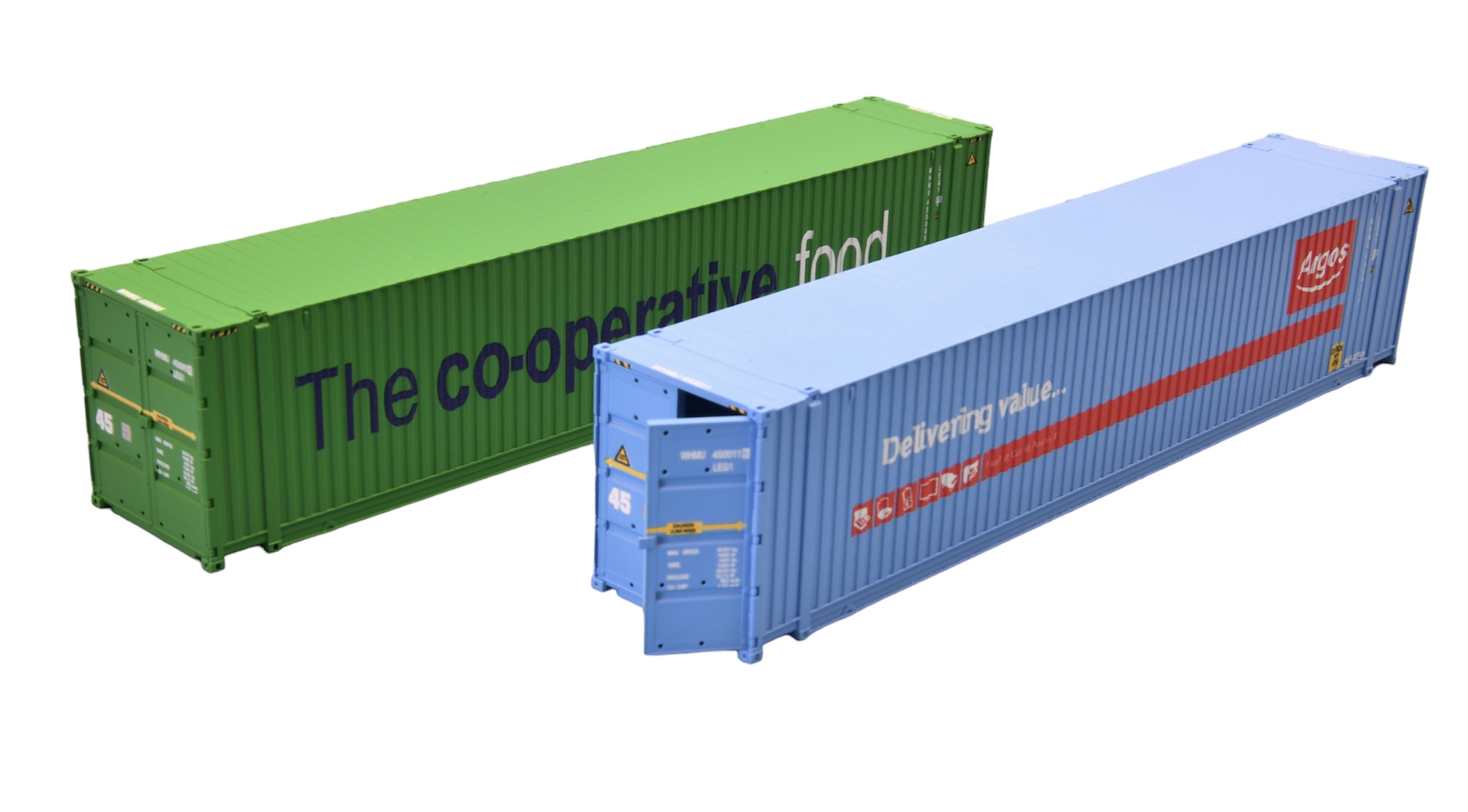 4F-028-001 Dapol 45 Foot Container Hi Cube Twin Pack Argos / Co-operative