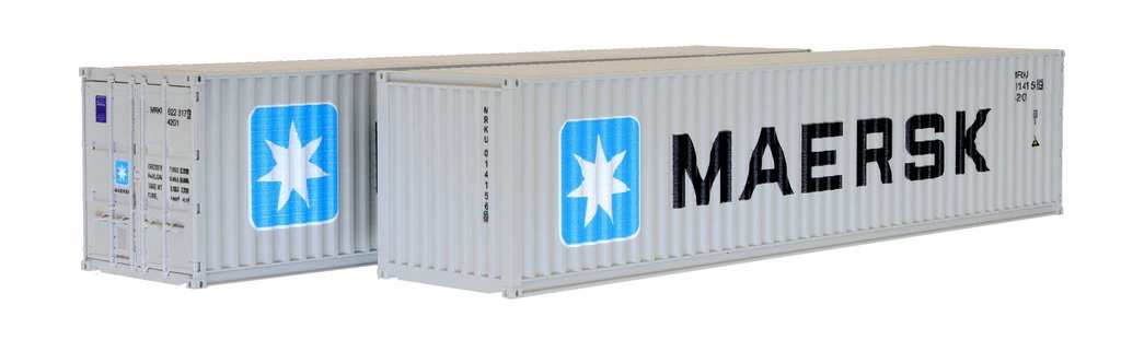 4F-028-108 Dapol Contn'r 40 Ft Maersk Twin Pack MRKU 0141156-9 /  022317-9