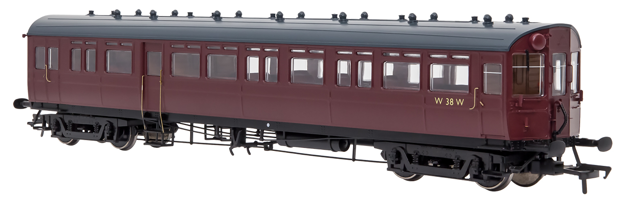 4P-004-007 GWR Autocoach W38 BR Maroon