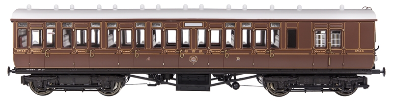 4P-020-402 Dapol GWR Toplight M/Line City GWR All Brown Third Brke 3756 Set 5