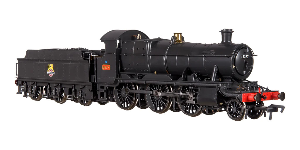4S-043-014D GWR 43xx 2-6-0 Mogul 5377 BR Black Early Crest DCC Fitted