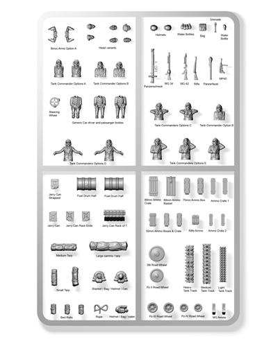 62032 WW2V20021 German Stowage & Tank Commanders