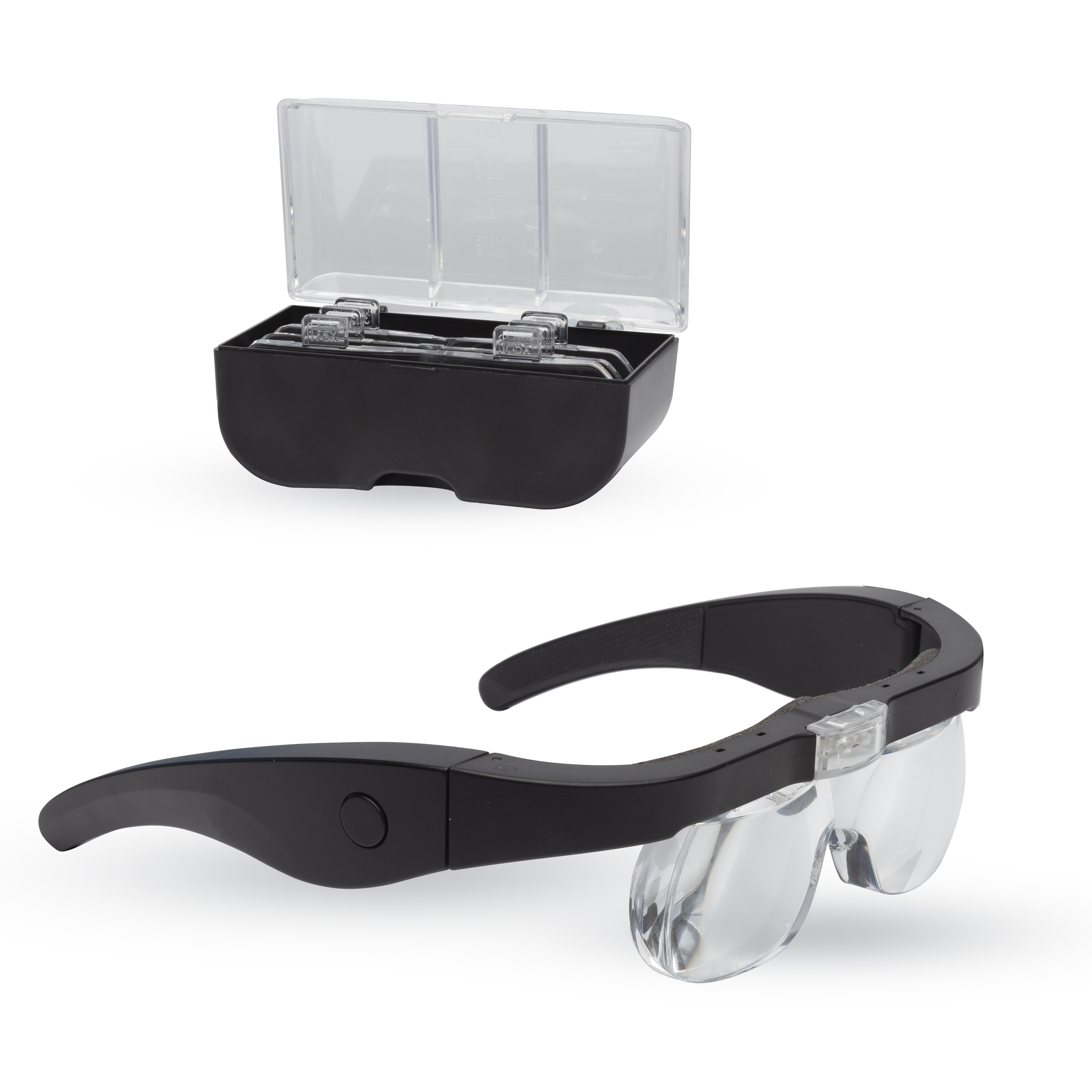 73977 LC1790USB LED GLASSES WITH 4 LENSES