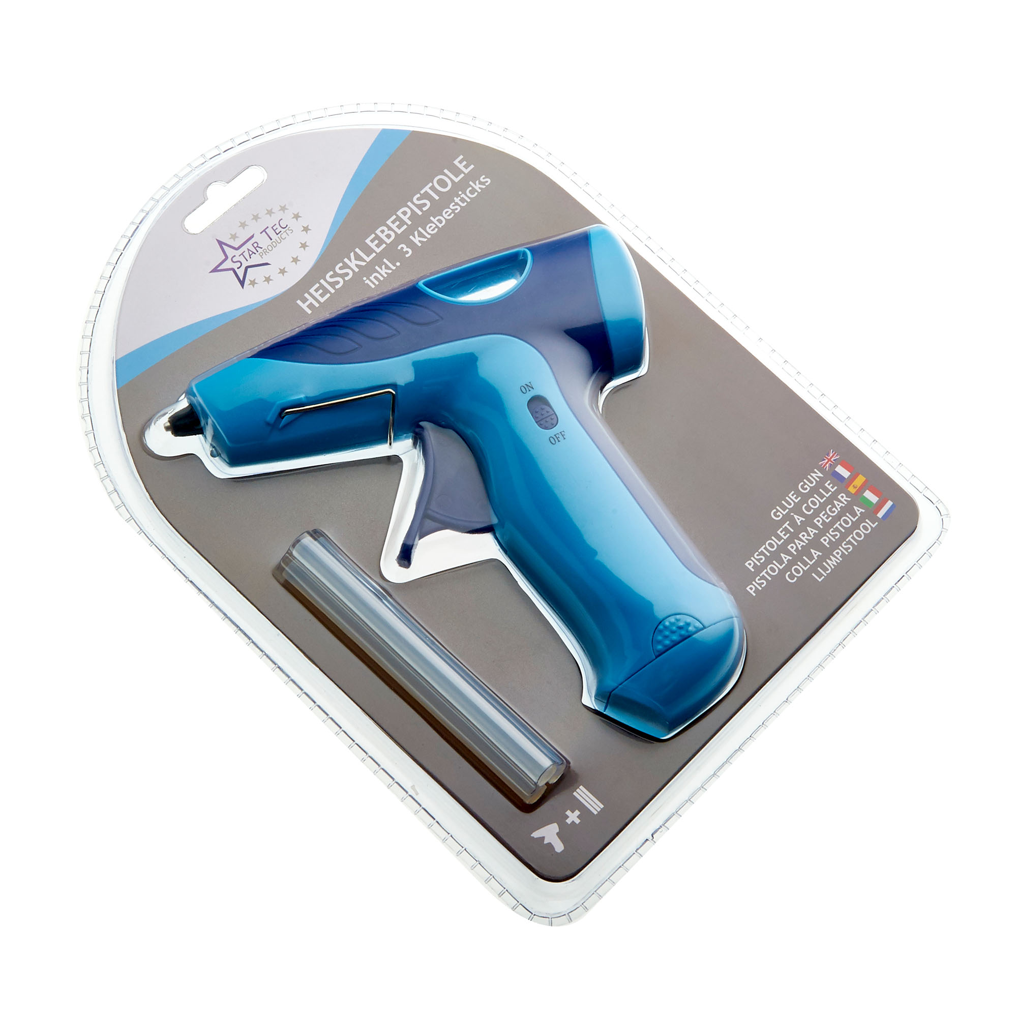 Sticky Thumb Cordless Mini Hot Glue Gun Blue