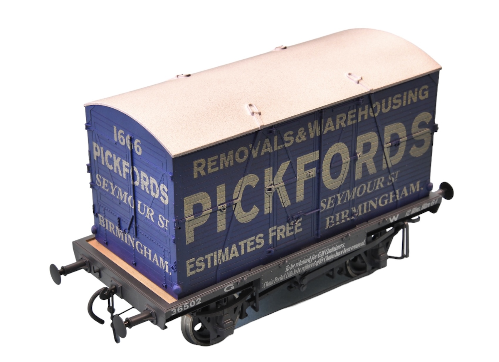 7F-037-010W Conflat GWR  & Container Pickfords WeatheredNLA