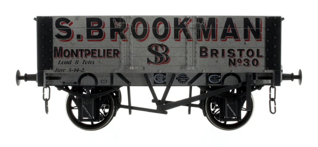 7F-052-001W 5 Plank Wagon 9' W/B S. Brookman 30 Weathered