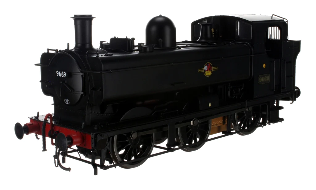 7S-007-007 Class 57xx Pannier 9669 BR Black Late Crest