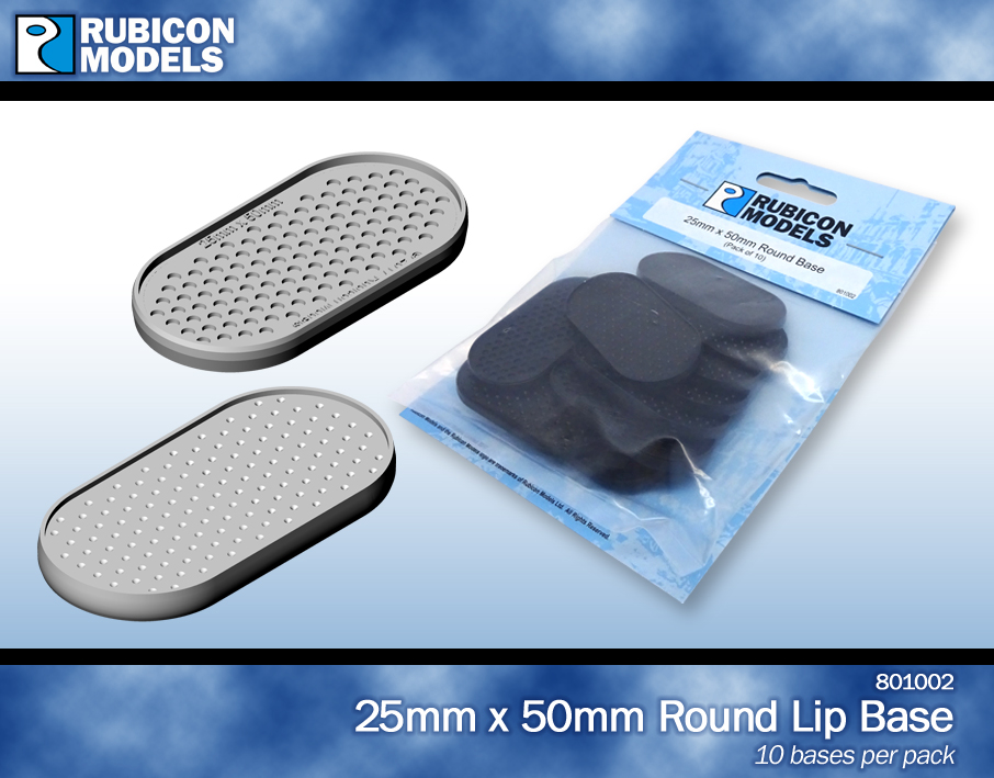 801002 Rubicon Models 25 X 50MM ROUND EDGE BASES