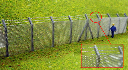 95722 OOF8 Ancorton OO Gauge Security Fencing with Barbed Wire Top Kit