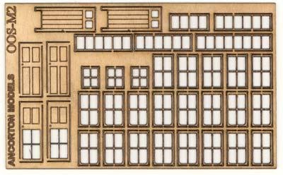 95740 OOSM2 Ancorton OO Gauge Signal Box Doors & Windows