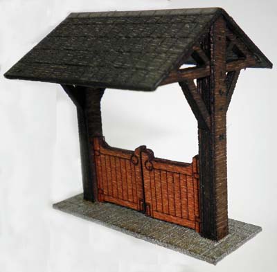 95827 OOCLG1 Ancorton OO Gauge Church Lych Gate Kit