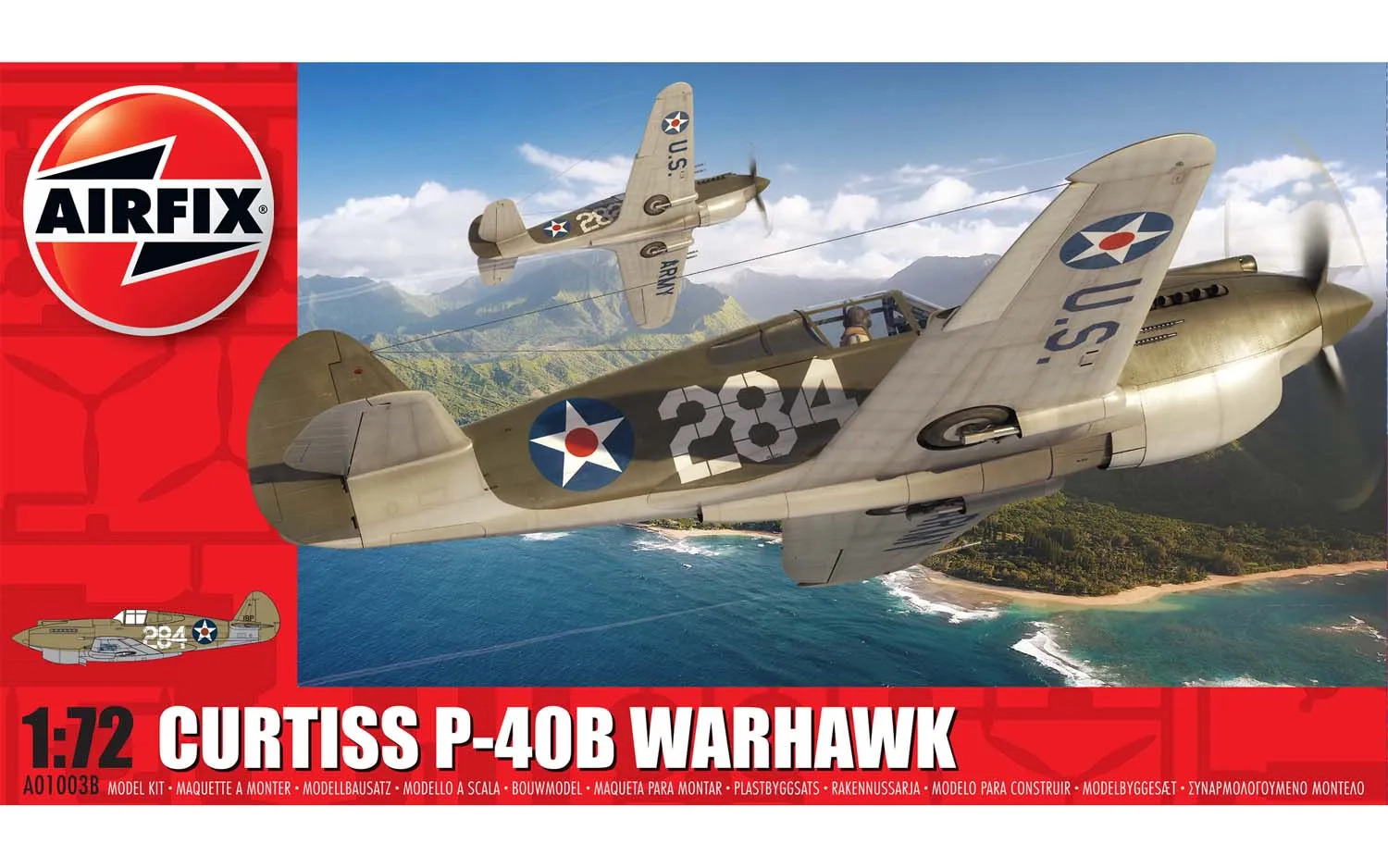 A01003B Airfix Curtiss P-40B Warhawk  1:72 scale