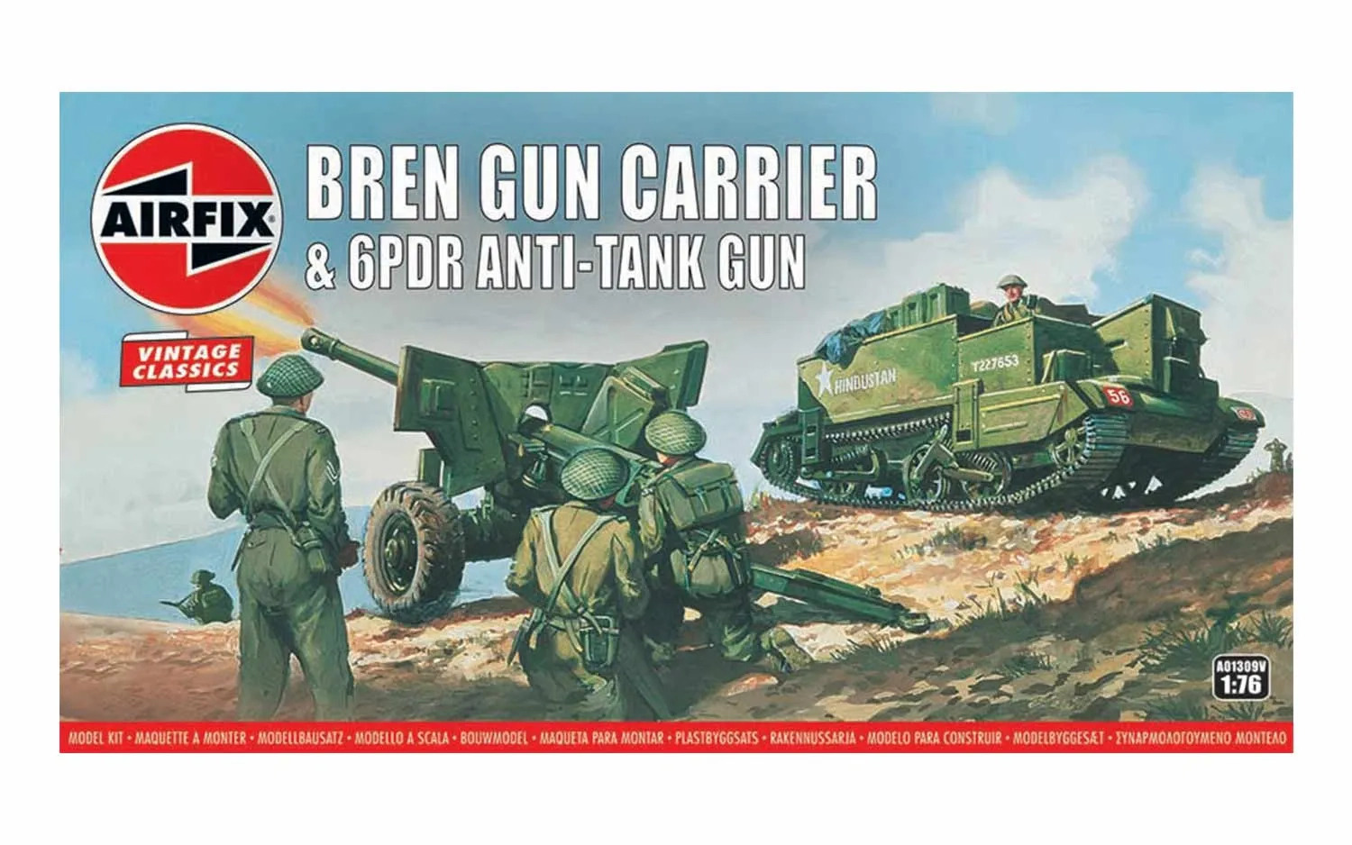 A01309V Airfix Bren Gun Carrier & 6PDR Anti-Tank Gun