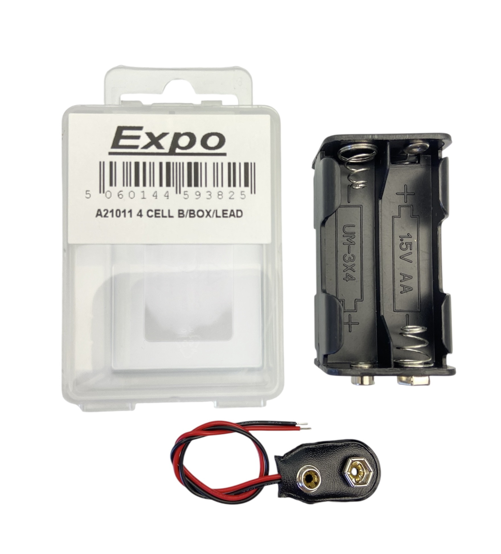 A21011 Battery box Square formation -for 4 AA size Batteries