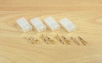 A21043 Pack of 4 Tamiya Style Battery Plugs with Gold pins