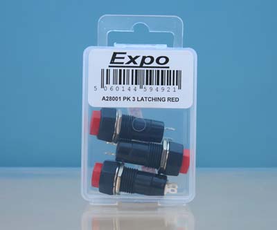 A28001 Pack of 3 Latching Switches Red